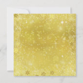 Festive Decorations Gold Christmas Party 招待状 (裏面)
