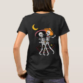 Festive Dia de los Muertos Skeleton Dance Under Tシャツ (裏面)