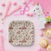 Festive Dog Lover Letter A Christmas Plates ペーパープレート (パーティー)