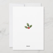 Festive dog wearing a Santa Hat Flat Holiday Card シーズンカード (裏面)