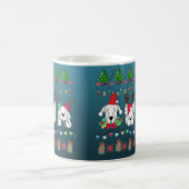 Festive dogs Christmas pattern - cute hoiiday dogs コーヒーマグカップ (中央)