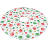 Festive Dot Scatter ブラッシュドポリエステルツリースカート (アングル)