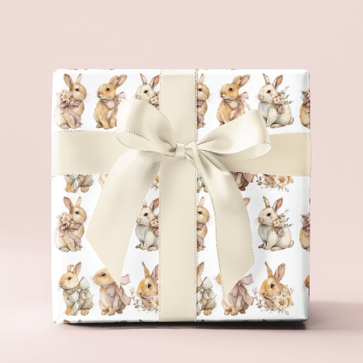 Festive Easter Bunnies | Easter Wrapping Paper ラッピングペーパー