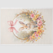 Festive Easter Bunny Surrounded By Flowers 薄葉紙 (正面)