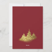 Festive Elegance: Red and Gold Photo Christmas  シーズンカード (裏面)