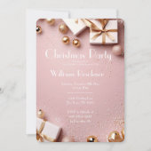 Festive Elegant Christmas Party Invitation 招待状 (正面)
