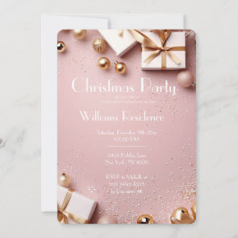 Festive Elegant Christmas Party Invitation 招待状