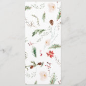 Festive Elegant Watercolor Christmas Dinner メニュー (裏面)