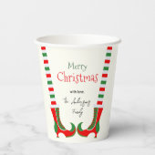 Festive Elf leg Merry Christmas 紙コップ (裏面)