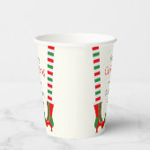 Festive Elf leg Merry Christmas 紙コップ (右)