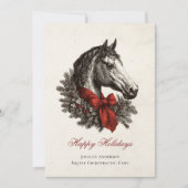 Festive Equestrian Business Corporate Christmas シーズンカード (正面)