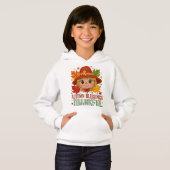 Festive Fall Scarecrow Sweatshirt – Autumn Leaves  (正面フル)