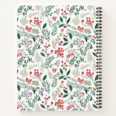 Festive Family Name Holly Berries Holiday Recipes ノートブック (裏面)