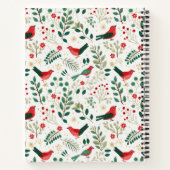 Festive Family Name Holly Birds Holiday Recipes ノートブック (裏面)