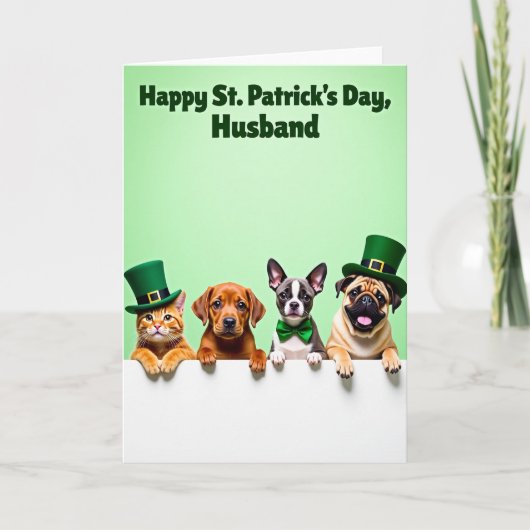 Festive Faux Gold Animal Card カード (正面)