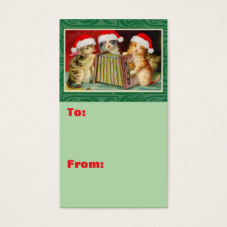 Festive Feline Accordion Players Christmas