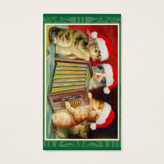 Festive Feline Accordion Players Christmas (裏面)