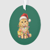 Festive Feline Christmas Ornament  オーナメント (正面)