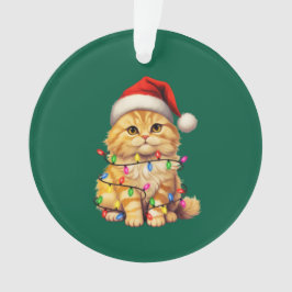 Festive Feline Christmas Ornament  オーナメント