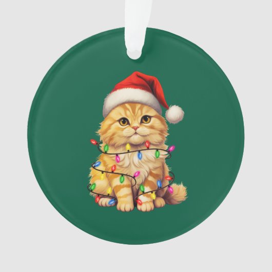 Festive Feline Christmas Ornament  オーナメント (正面)