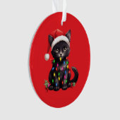 Festive Feline Christmas Ornament  オーナメント (正面)