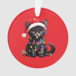 Festive Feline Christmas Ornament  オーナメント