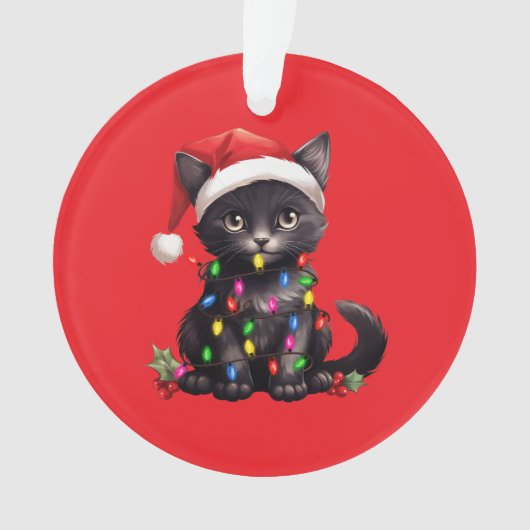 Festive Feline Christmas Ornament  オーナメント (正面)