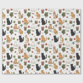 Festive Felines Christmas Wrapping Paper ラッピングペーパー (フラット)