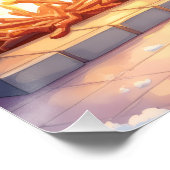 Festive Fireplace Boxer Christmas Art ポスター (コーナー)