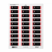 Festive Flamingo and Pink Plaid ラベル (フルシート)