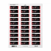 Festive Flamingos and Pink Plaid ラベル (フルシート)