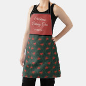 Festive Floral Christmas Baking Crew Apron エプロン (インサイチュ)