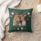 Festive Floral Elegant Arch Photo Christmas クッション (ブランケット)