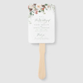 Festive Floral Holiday Winter Wedding Program ハンドファン (正面)