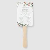 Festive Floral Holiday Winter Wedding Program ハンドファン (裏面)