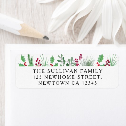 Festive Foliage Return Address ラベル (インサイチュ)