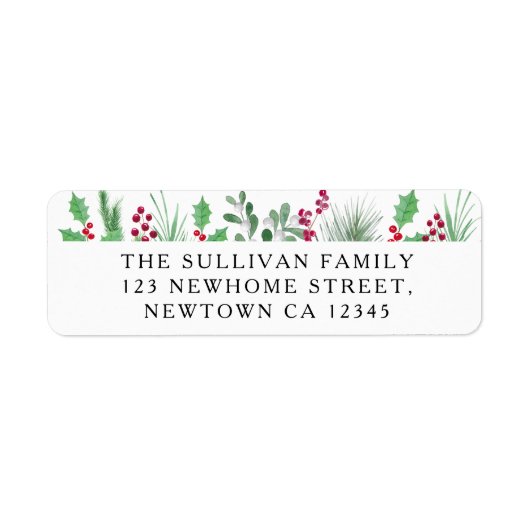 Festive Foliage Return Address ラベル (正面)