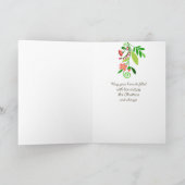 Festive Folk Angel African American Christmas カード (内部)