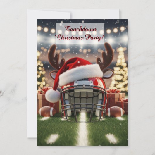 Festive Football Cheer – Holiday Game Invitation 招待状 (正面)