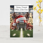 Festive Football- Touchdown Holiday Cheer Greeting カード (黄色い花)