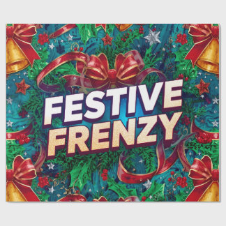 Festive Frenzy Maximalist Holiday ラッピングペーパー
