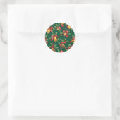 Festive Frenzy Maximalist Holiday Sticker ラウンドシール (バッグ)