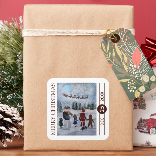 Festive Friends Christmas スクエアシール (クリスマス)