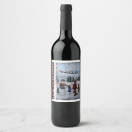 Festive Friends Christmas Wine Label ワインラベル