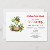 Festive fun Christmas cocktails party invitation 招待状 (正面)