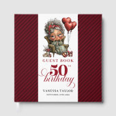 Festive funny 50th woman event guest sign book ゲストブック (正面)