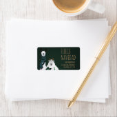 Festive Funny Llama & Sheep Fleece Navidad Punny ラベル (インサイチュ)