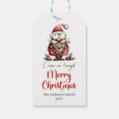 Festive Funny Santa Hand Drawn Gift Tag ギフトタグ (裏面)