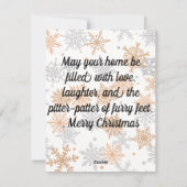 Festive Furry Friends - A Heartwarming Card シーズンカード (裏面)