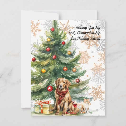 Festive Furry Friends - A Heartwarming Card シーズンカード (正面)
